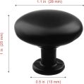 Drawer Pulls and Knobs,1-1/4" Diameter Matte Black Round Knobs for Cabinets, Drawers, Solid Zinc Alloy Dresser Handles, Pack Of 2, 4, 10 And 20. 