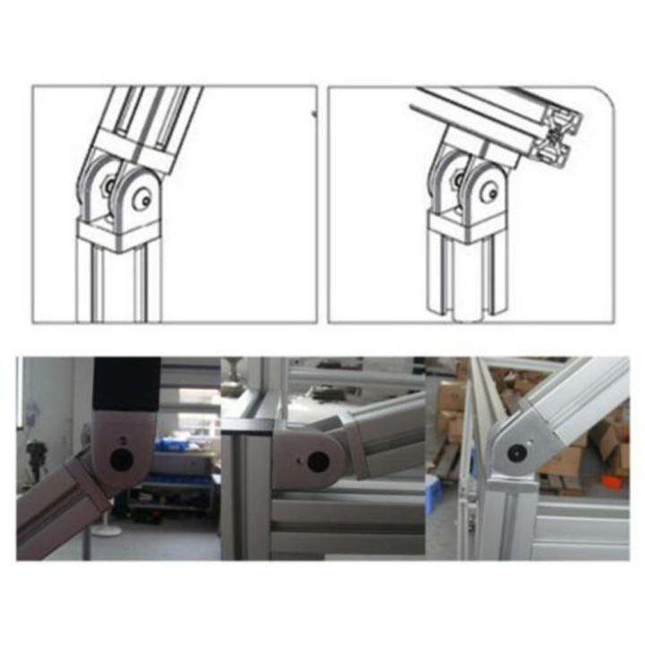 Easy to install Flexible pivot Sturdy High-quality joint connector Lightweight Adjustable Steer bracket for Industrial applications DIY projects Robotics Automation systems Manufacturing processes