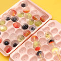 7GWO White Jelly Marble Jelly Mold Silicone Multi-purpose Ice Ball Grape Round Ice Cube Ice Box Ball Type. 