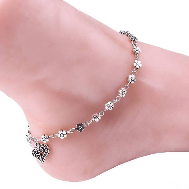 European style Women Silver Bead Chain Anklet Ankle Bracelet