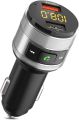 Bluetooth FM Transmitter, Wireless Radio Adapter for Car with QC 3.0 Fast Charging Port Hands Free Calling Car Charger and Music Player Kit Dual USB Ports Support USB Flash Drive, Silver. 