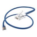 Cat6e 1 Meter 100% Copper Ethernet Cable, 23AWG Network Cable with RJ45 Gold Plated Connector, 4 Pair Stranded Bare Copper, Bootless Unshielded Twisted Pair (UTP) Internet Patch Cable, Blue, Cable Wholesale. 