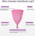 Menstrual Cup Pink and White Color Large & Small  for women best quality Menstrual cup period Medically approved for Menses 100% medical grade quality. 