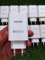 Original Tecno Adapter [QC 3.0] 15W Adaptive Fast Charging Adapter For all Brands Supports Upto 15 Watt Fast Charging. 