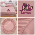 Dansunreve Solid Color Fittedsheet Cartoon Bedsheet Disney Fitted Bedsheets Strawberry Bear Winnie the Pooh Queen Fitted Sheet Soft Washed Breathable Skin-friendly Single King Size Bed Sheet. 