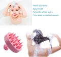 Shampoo Massager Brush Scalp Hair Scrubber with Soft Silicone Bristels For All Type Of Hairs Straight Curly Wet Dry For Men Women Children (Black). 