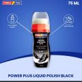 power plus Liquid Shoe Polish - Black Instant Shine Shoe Polish with Cleaning Sponge - 75ML. 
