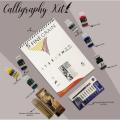 Calligraphy Deal for Beginners and Artists, Includes: Calligraphy A4 Pad, a Qalam Set,  Dip pen Set,, 6-colored Ink Set, Calligraphy Ink. 