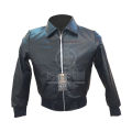 Matte Black Bomber Jacket For Men. 