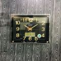 NEW ELEGANT CLASSY MIRROR WITH BLACK TOUCH LINE STONE WALL CLOCK  WITH DIGITAL BOX SHOWS DATE,DAYS,YEAR TEMPERATURE NEON LIGHT NIGHT VISION FANCY AND ATTRACTIVE WALL CLOCK SMOOTH MACHINE WALL CLOCK HANGING CLOCK HOME DECORATION MAKES YOUR WALL MORE CLASSY. 