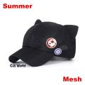 EVA Shikinami Asuka Rangure Cat Ear Polar Fleece Hat Peak Baseball Cap Anime Cosplay Accessories. 