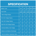 1 Piece 8 Digital Battery Capacity Checker Controller Tester Voltage Tester for Li-Ion NiMH Nicd Cell Meter Blue. 