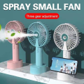 Mini Portable Water Spray Mist Fan Air Humidifier USB Small Handheld Fan Cooler USB Rechargeable Cooling Fan with mobile stand holder. 