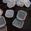 Enacolor 1PC Transparent Plastic Small Square Box Earplug Box Jewelry Storage Box Female Gifts. 