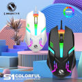 LIMEIDE S1 Wired 3 Keys Mouse Colorful Lighting Gaming and Office For Microsoft Windows and Apple IOS System. 