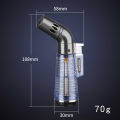 Large-Fire Mini Welding Transparent Funnel Elbow Torch Lighter Inflatable and Convenient Air Adjustment LighterBK891. 