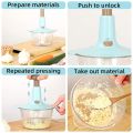 Manual Hand Push Chopper - Manual Hand Operated Chopper Pump Action With Free 3 Blades Food Processor - High Quality Food Processor Chopper 1.5L. 