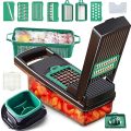 Techmanistan 13in1 Multifunctional Vegetable Chopper, Slicer, Dicing Machine, Salad Cutter with Egg Separator, Nicer Dicer. 