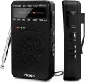 PRUNUS J-166 Portable Radio AM FM, Battery Operated Radio with Tuning Light, Back Clip, Excellent Reception, AM FM Radio Portable, Transistor Radio. 