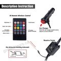 Car Interior Atmosphere Light 7 Color with Remote 12 LED On Each Strip 100% Orignal Same As Shown in Pictures , Car Interior Floor Decorative Atmosphere Light Remote Control RGB Light with Music Sensor. 