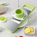 Kitchen 5 in 1 Stainless Steel Multifunctional Safe Manual Vegetable Slicer Cutter Potato Shredders Garlic Carrot Grater Chopper. 