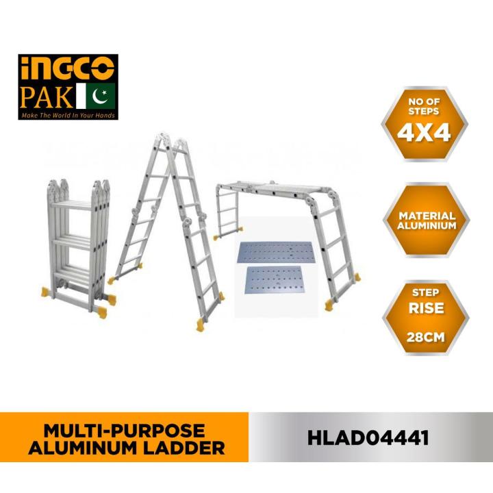 Ingco Multi Purpose 15.5 Foot Aluminum Ladder | Daraz.pk
