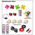 DC motor fan kit for kids Electronic Science and DIY projects. 