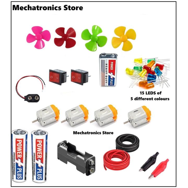 DC motor fan kit for kids Electronic Science and DIY projects