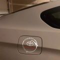 Fuel Tank Sticker (White) Toyota Latest Style, Petrol Tank Decoration Stickers for Car by Sticker Saloon. 