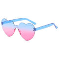 2023Transparent Jelly Gradient Color Love Sun Glasses Men and Women Peach Heart Sunglasses European and American Heart-Shaped One-Piece Sunglasses. 