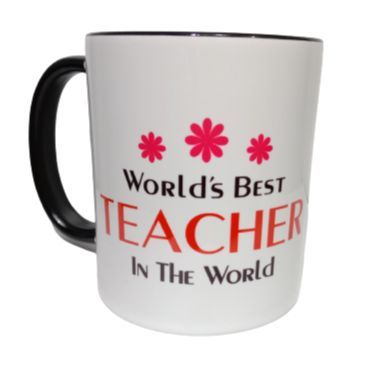 Gift "World Best Teacher In the World"| gift for Teacher Birthday, Teacher day| with black handle