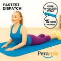 15mm Extra Thick Non Slip yoga mat with shoulder strap -high Density Exercise Mat. 