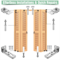 Bi-Fold Door Hardware Repair Kit - Hardware Kit for 2.22Inch to 2.54Inch Track,Folding Pocket Door Replacement Kit. 