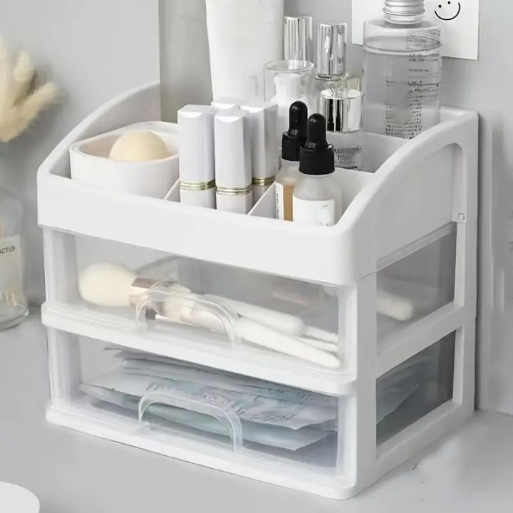Makeup%20%7C%20Jewelry%20Storage%20Holder%20Box%20with%201/2%20Big%20Drawer%20Layers,%20Transparent%20Design,%20Large%20Number%20of%20Items,%20Ideal%20for%20Displaying%20in%20the%20Organizer%20Or%20on%20a%20Dressing%20Table,%20Perfect%20for%20Organizing%20makeup%20on%20a%20Beauty%20Parlour%20Desktop%20-%20Image%204