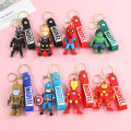 Disney Marvel Avengers PVC Keychains Cute Cartoon Superhero Pendant Keyholder Thanos Iron Man Spiderman Keyrings Jewelry Gifts. 