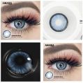 3-tone Ice Blue Contact Lenses 14.2mm Diameter Colored Contact Lenses For eye make up+ Free kit case and water - Fresh color for 5 to 6 time Use,disposible lenses, lense, eye lense, color lense , eye lenses for girls. 