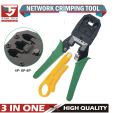 Crimping Tool for 4P/6P/8P, RJ-11/RJ-12/RJ-45 Network and Telephone Cables - Modular Telecom Crimping Tool Network Cable Pliers Ratchet Crimping Pliers (Crimper). 