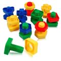 30Pcs/Set Creative Kids Toy Colorful Plastic Insert Blocks Nut Children Mosaic Puzzle Screw Building Block Baby Educational Toys. 