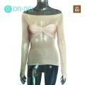 DR BEI T-shirt Stretchy Off Shoulder See-through Tee Shirt. 