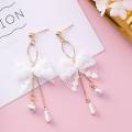 Fashion jewelry simple and elegant wild personality female butterfly earrings Ear Jewelry geometric long Earrings. 