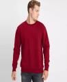 Red Fleece Plain Sweat Shirt for Him. 