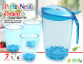 2.8 Liters Crystal Water Set (1 Jug & 3 Glasses). 