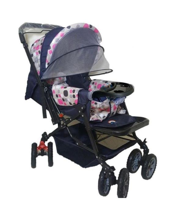 Baby Stroller With Tray - Black