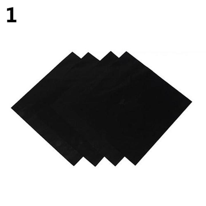 4 Pcs Square Foil Gas Hob Protector Liner Reusable Easy Clean Protection Pad