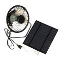 5W 5V Solar Panel ed Fan, Mini Portable Ventilation Cooling Fan 4-Inch USB Portable Fan for Camping Yacht Dog House. 