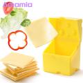 Fresh-keeping Container Cheese Slices Storage Box Large Capacity Cheese Shape Container for Fresh-keeping Portable Stable Refrigerator Crisper Cheese Storage Box. 
