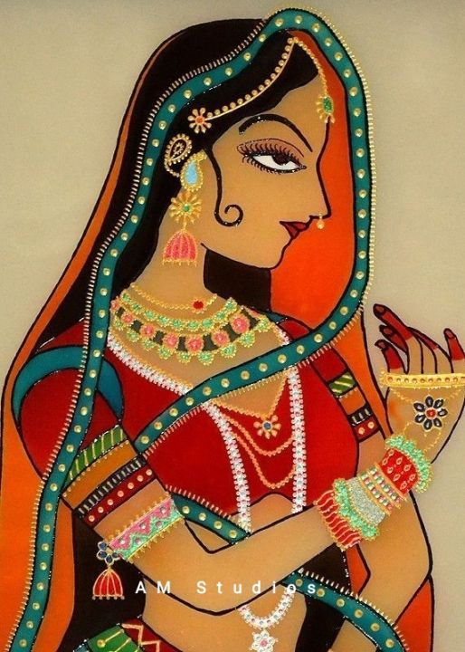 Painting%20Anarkaliwooden%20frame%20wall%20art%20canvas%20customized%20Multicolor%20acrylic%20painting%20gift%20handmade%20home%20decor.%20-%20Image%202