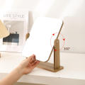 square Bamboo mirror Stylish wooden lens Desk mirror 360 degree swivel mirror for Dressing table mirror Office desk mirror Bathroom mirror Bedroom mirror Suitable for professionals. 