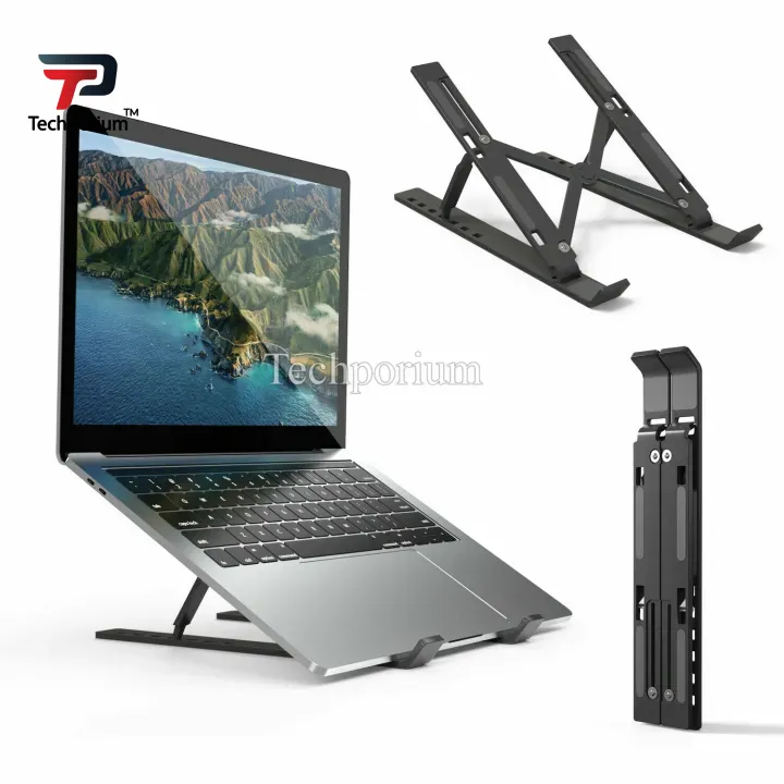 Metal Foldable Laptop Stand 18 Inch Creative Storage Bracket Adjustable ...