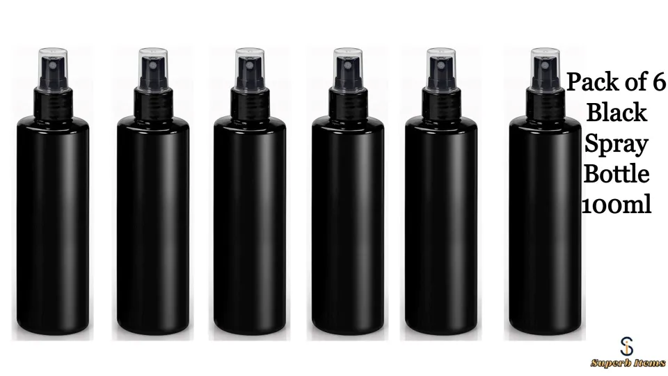 100ml Refillable Fine Mist Spray Bottle Black Empty Plastic Spray